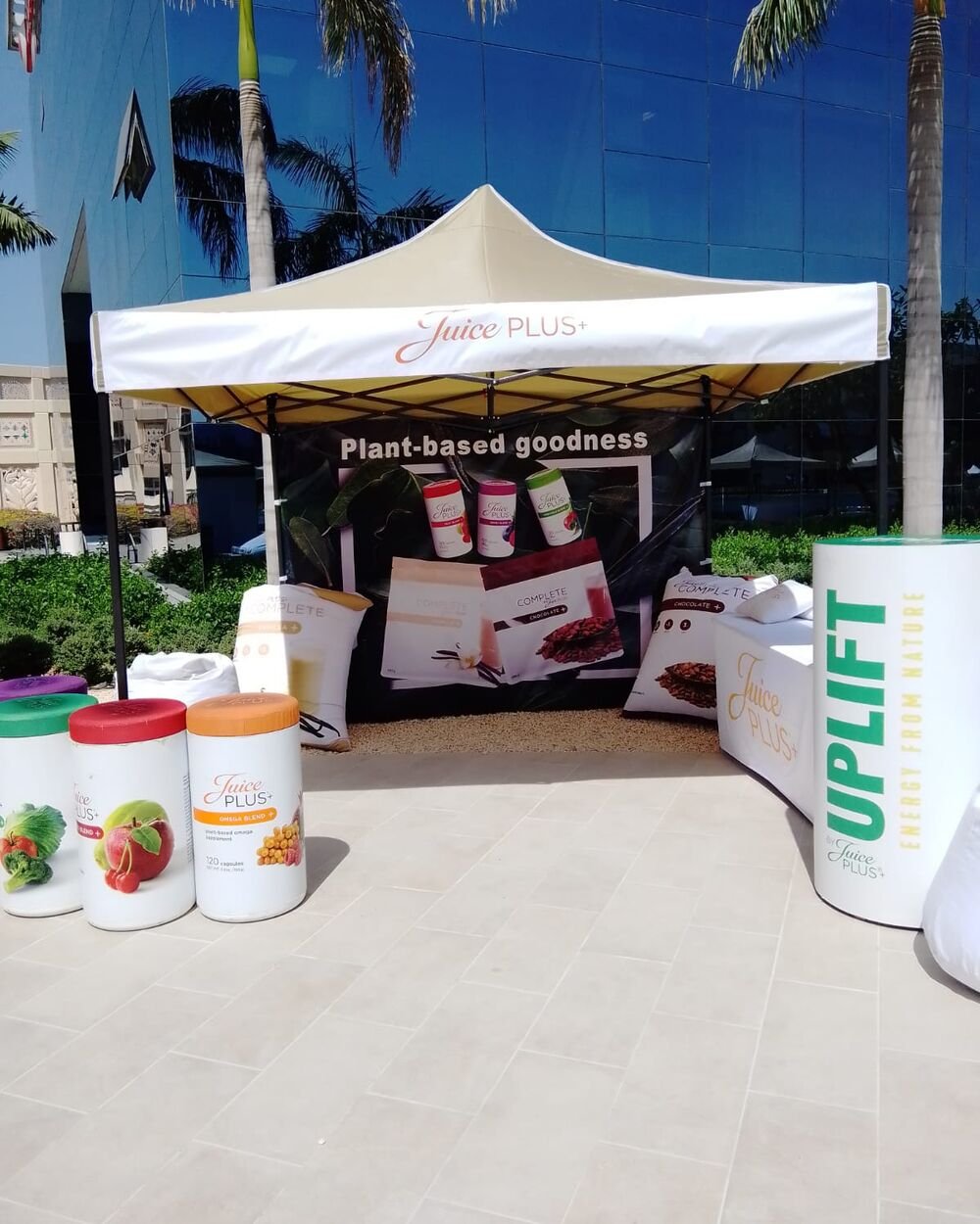 Wellness festival — tents, flags and wayfinding